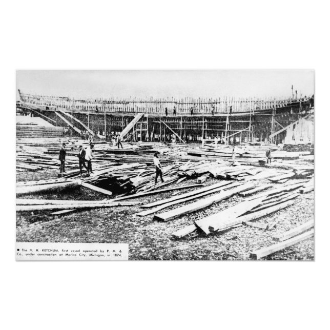 Impression Photo Vapeur des Grands Lacs V.H. Ketchum (Devant)