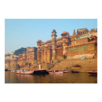 Varanasi Inde Vue De La Rivière Ganga
