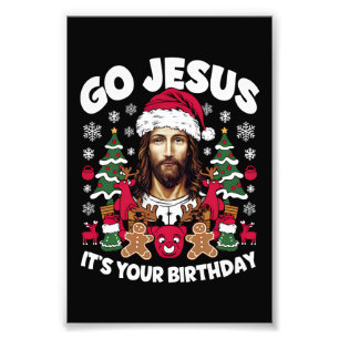 Impression Photo Vas Jésus c'est ton anniversaire Sweat de Noël moc