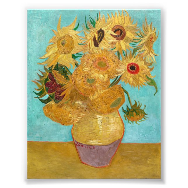 Impression Photo Vase avec douze tournesols par Vincent Van Gogh (Devant)