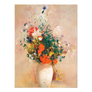 Impression Photo Vase des fleurs de Redon Post-impressionniste