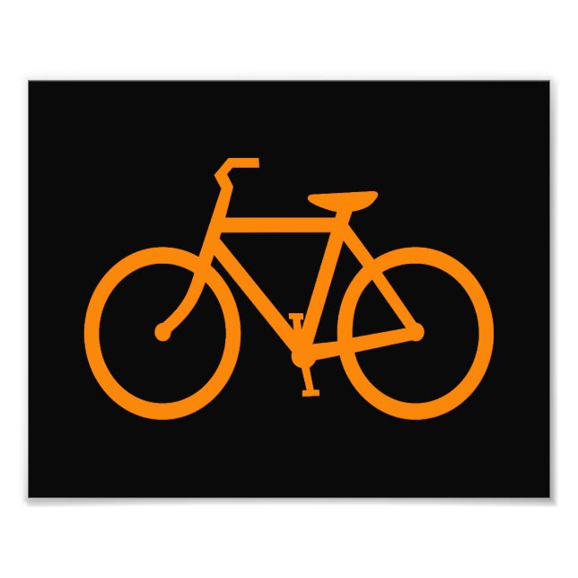 Impression Photo Vélo Orange (Devant)