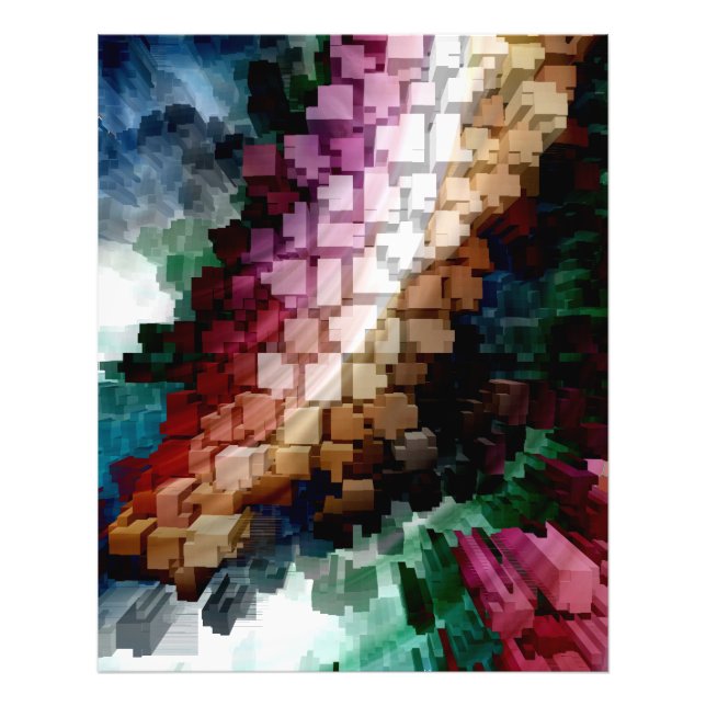 Impression Photo Vent foncé centré sur le cube (Devant)