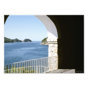 Impression Photo Veranda View Mexique Acapulco Bay Blue Ocean des a