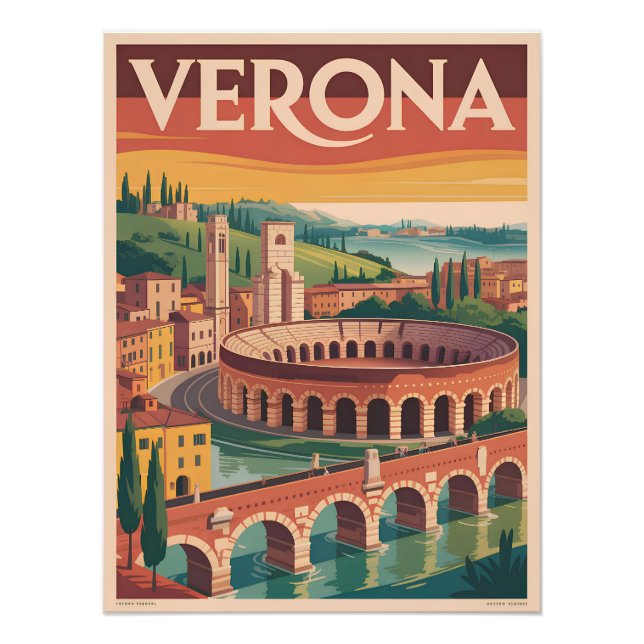 Impression Photo Vérone Italie vintage (Devant)