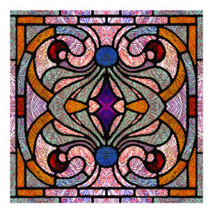 Impression Photo Verre de couleur victorienne en nuances de couleur