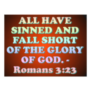 Impression Photo Vers de bible de 3h23 de Romains.