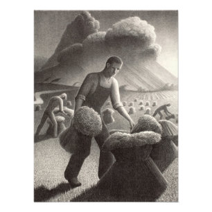 Impression Photo Vers la tempête par Grant Wood