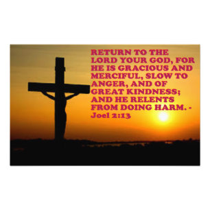 Impression Photo Verse de la Bible de Joel 2:13.