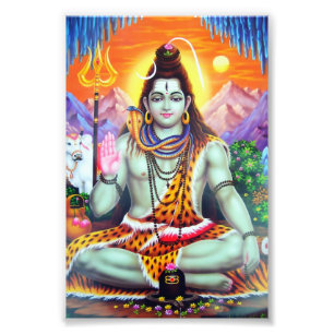 Impression Photo Version 4 de l'impression de Shiva (4" x 6") -