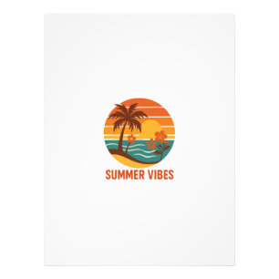 Impression Photo Vibes d'été - Conception lumineuse, tropicale et a