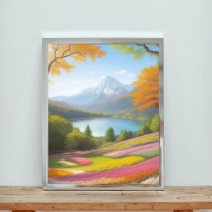 Impression Photo Vibrant prés : Une peinture d'oasis de montagne