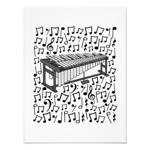 Impression Photo Vibraphone Notes musicales Percussionniste Musicie