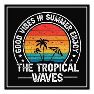 Impression Photo Vibrations positives d'été Vagues tropicales