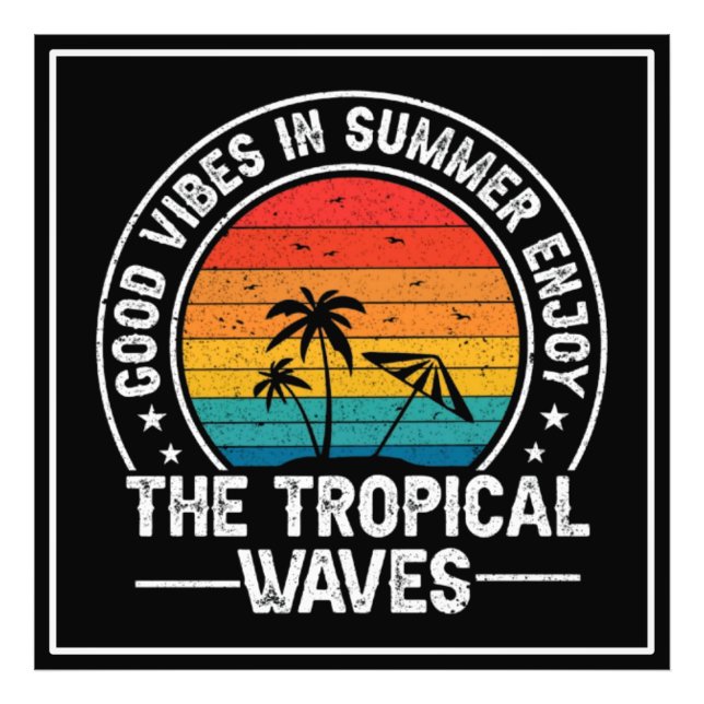 Impression Photo Vibrations positives d'été Vagues tropicales (Devant)