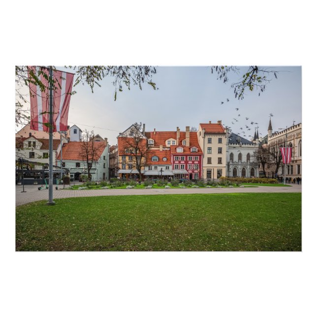 Impression Photo Vieille ville de Riga en automne (Devant)