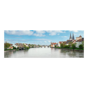 Impression Photo Vieille ville historique de Ratisbonne, Allemagne