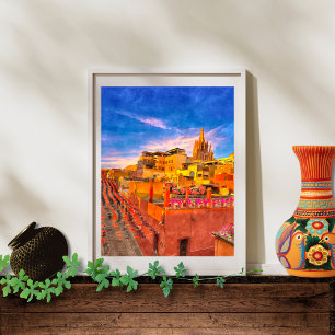 Impression Photo Vieille Ville Rustique San Miguel De Allende Paint