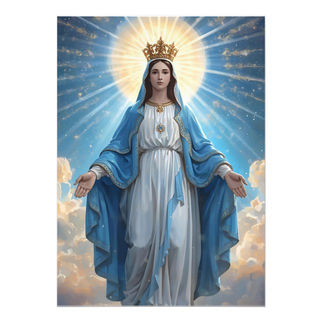 Impression Photo Vierge bleue Marie Céleste (Devant)