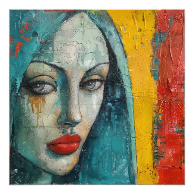 Impression Photo Vierge Marie Street Art (Devant)
