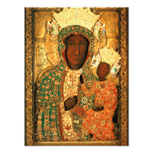 Impression Photo Vierge noire et enfant Notre-Dame de Czestochowa