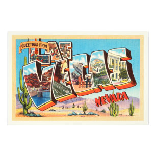 Impression Photo Vieux souvenir de Vintage voyage de Las Vegas