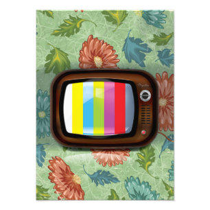 Impression Photo Vieux téléviseur CRT Vintage