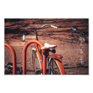 Impression Photo Vieux Vélo Orange