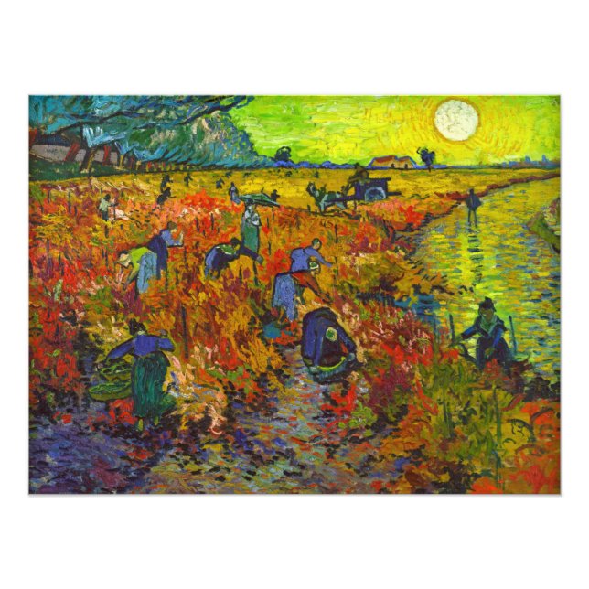 Impression Photo Vignoble rouge à Arles par Vincent van Gogh (Devant)