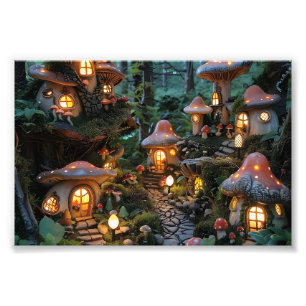 Impression Photo Village de Gnome à l'heure du soir