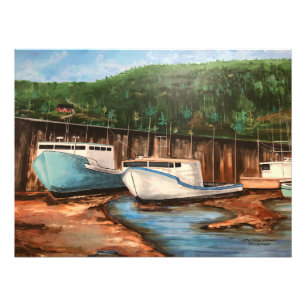 Impression Photo Village de pêcheurs Paysage acrylique