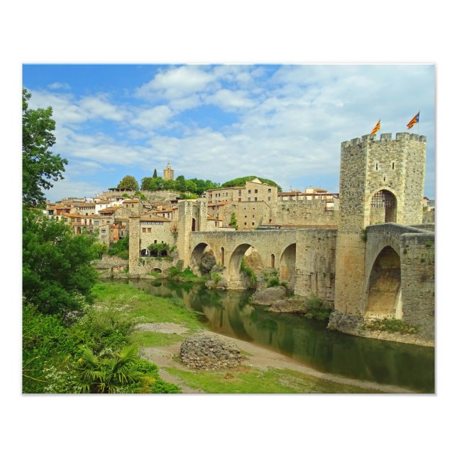 Impression Photo Village médiéval Besalú Espagne (Devant)
