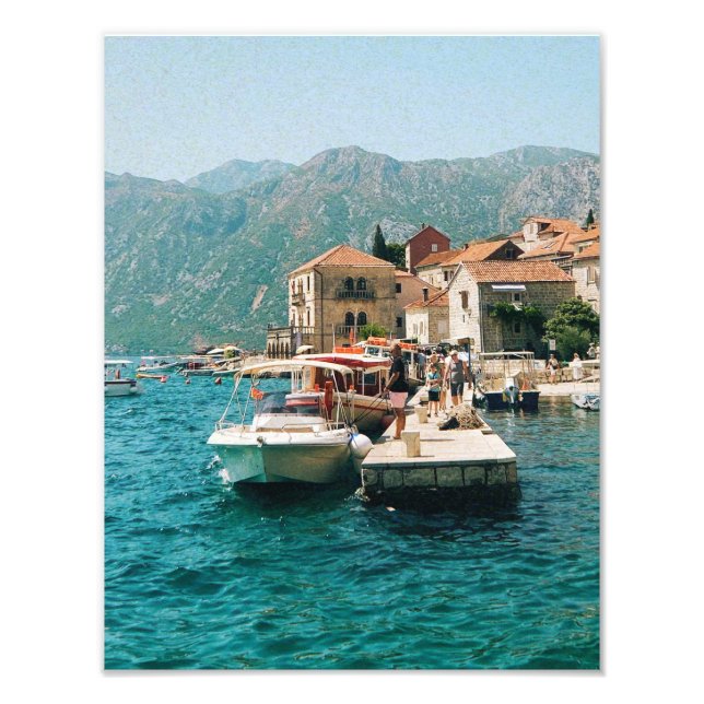 Impression Photo Ville côtière de Perast, Monténégro (Devant)