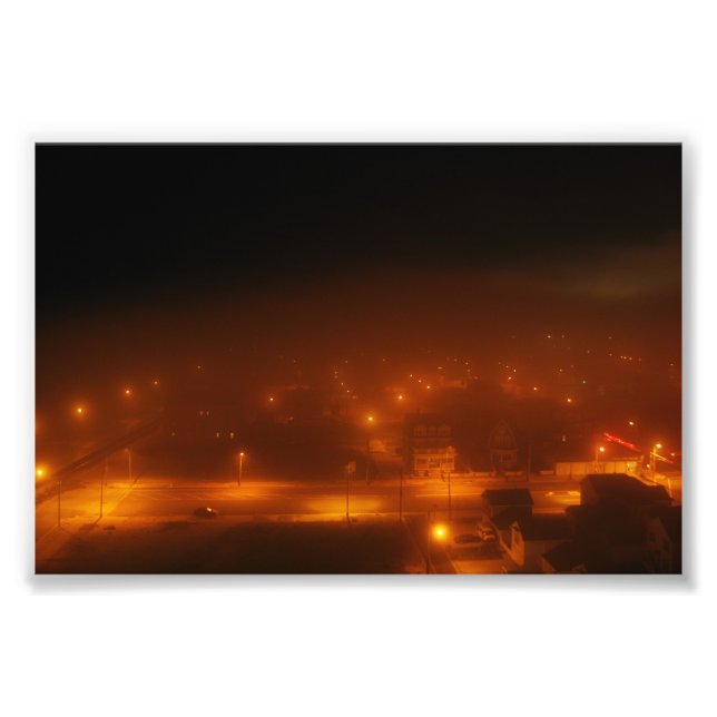 Impression Photo Ville d'Atlantique sous le brouillard 4" x 6" (Devant)