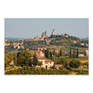 Impression Photo Ville de San Gimignano, Toscane, Italie