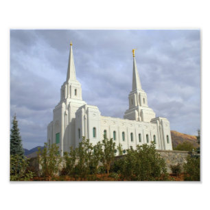 Impression Photo Ville Utah LDS, temple mormon de Brigham