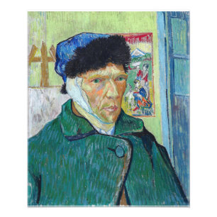 Impression Photo Vincent van Gogh - Autoportrait avec oreille bandé