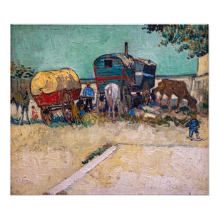 Impression Photo Vincent Van Gogh - Caravanes, Camp de Tziganes prè