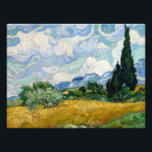 Impression Photo Vincent van Gogh - Champ de blé avec cyprès<br><div class="desc">Champ de blé avec cyprès par Vincent van Gogh, 1889. Vincent van Gogh est un peintre postimpressionniste hollandais qui figure parmi les figures les plus célèbres et influentes de l'histoire de l'art occidental. En un peu plus de dix ans, il a créé environ 2100 oeuvres, dont environ 860 peintures à...</div>
