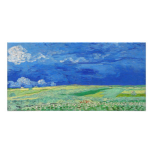Impression Photo Vincent van Gogh - Champs de blé sous orage