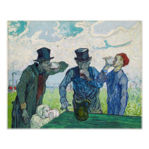 Impression Photo Vincent van Gogh - Les buveurs, après Daumier