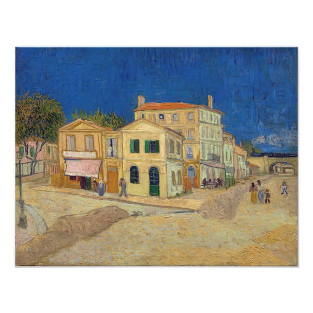 Impression Photo Vincent van Gogh - Maison Jaune / Rue (Devant)