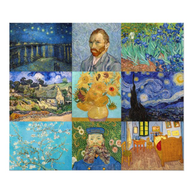 Impression Photo Vincent Van Gogh - Masterpieces Patchwork (Devant)