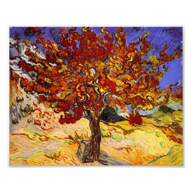 Impression Photo Vincent Van Gogh Mulberry Tree Fine Art Painting (Devant)