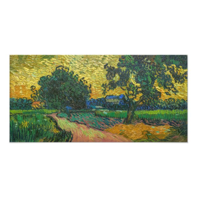 Impression Photo Vincent van Gogh - Paysage au Crépuscule (Devant)