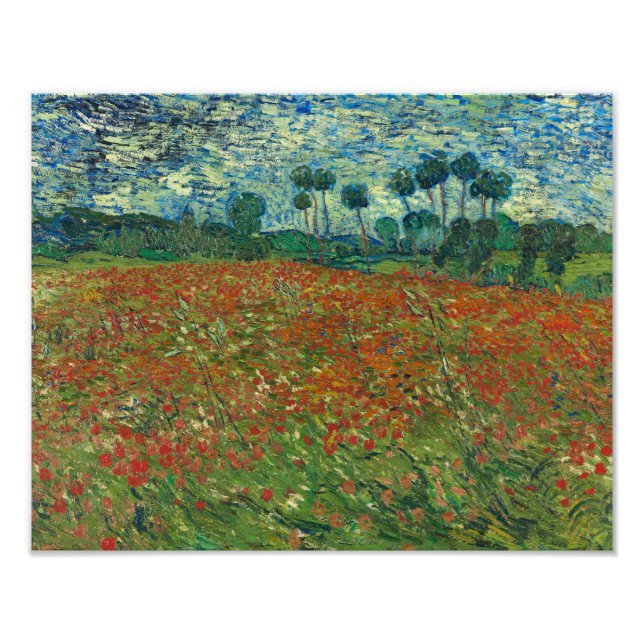 Impression Photo Vincent van Gogh - Poppy Field (Devant)