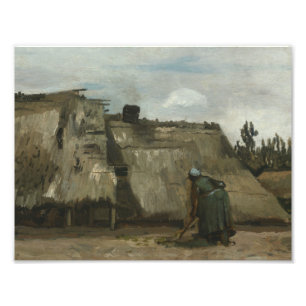 Impression Photo Vincent van Gogh - Une paysanne creusant à Fron