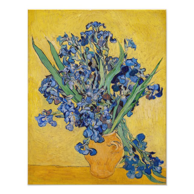 Impression Photo Vincent van Gogh - Vase avec Irises (Devant)