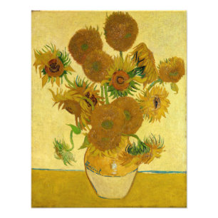 Impression Photo Vincent van Gogh - Vase avec quinze tournesols