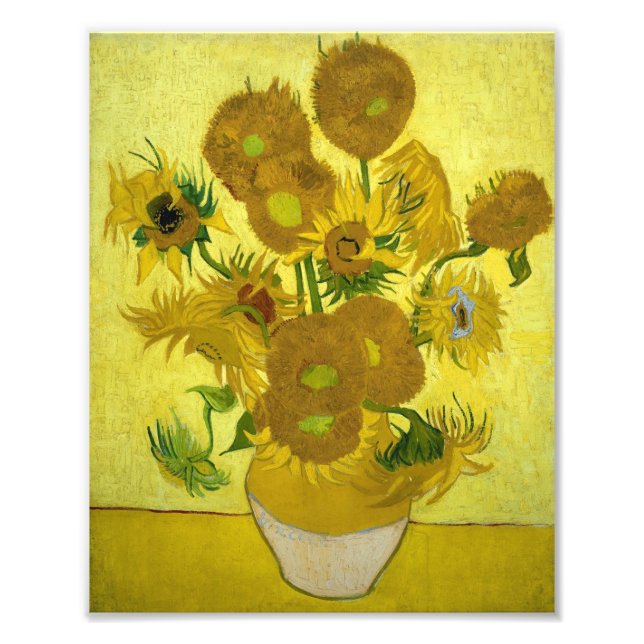 Impression Photo Vincent Van Gogh Vase Avec Quinze Tournesols 1888 (Devant)